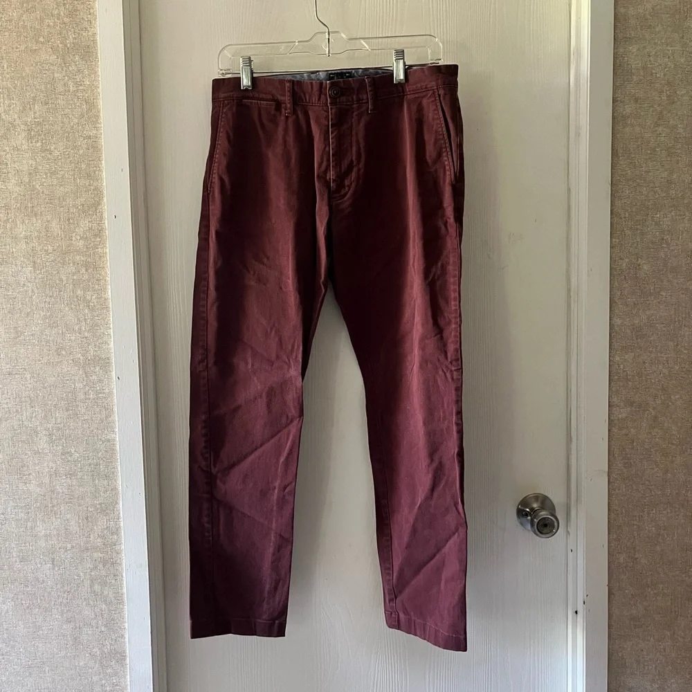 J. Crew Men's Dark Red Chinos